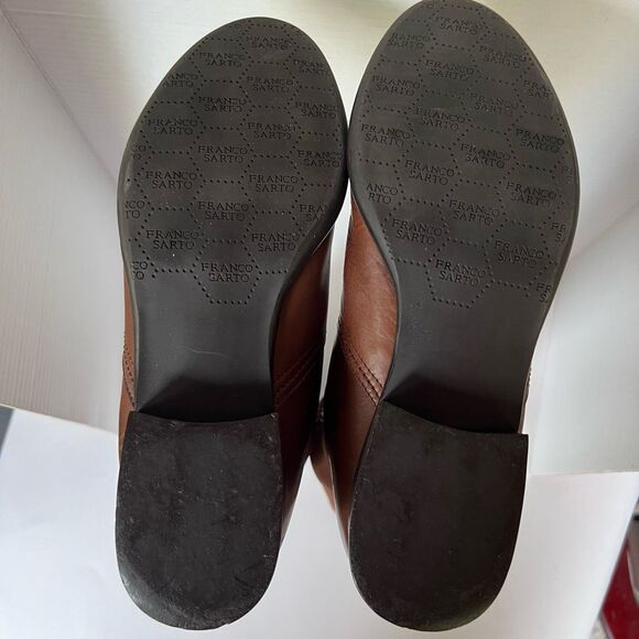 FRANCO SARTO Leather Fabric Road Knee High Riding Boots 8 - Picture 11 of 15